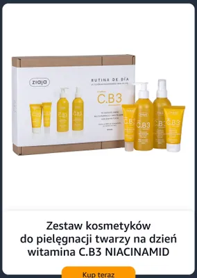 Zestaw kosmetyków do pielęgnacji twarzy na dzień Ziaja C.B3 Niacinamid promocja w Amazon