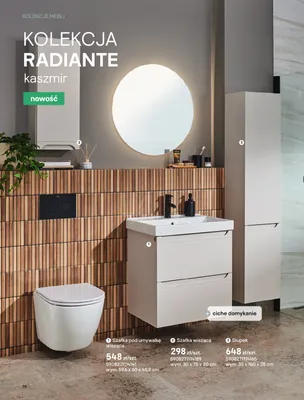 Szafka pod umywalkę wisząca Radiante kaszmir 59,6x60x45,8 cm promocja w Castorama