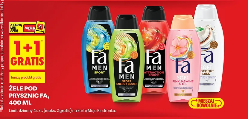 Żel pod prysznic Men Sport promocja w Biedronka