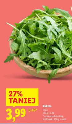 Rukola promocja w Lidl