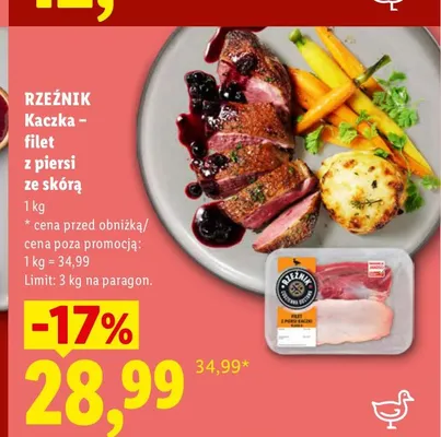 Filet z piersi kaczki ze skórą Rzeźnik promocja w Lidl