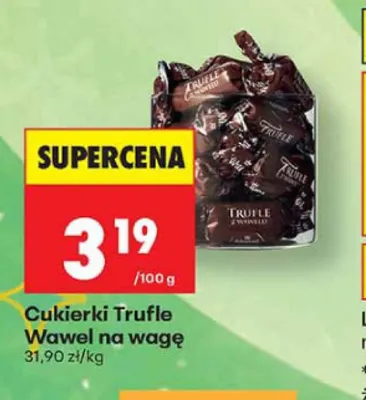 Cukierki Trufle Wawel na wagę promocja w Biedronka