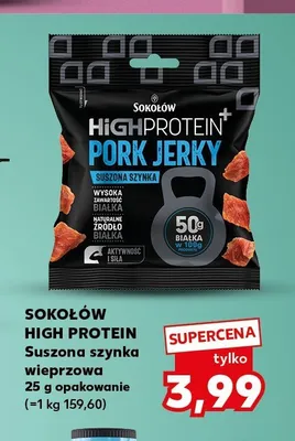 Suszona szynka wieprzowa Sokołów High Protein promocja w Kaufland