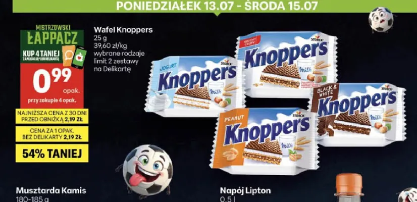 Wafel Knoppers Peanut promocja w Delikatesy Centrum