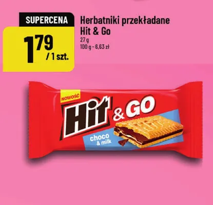 Herbatniki przekładane Hit & Go promocja w POLOmarket