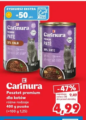 Pasztet premium dla kotów Carinura promocja w Kaufland