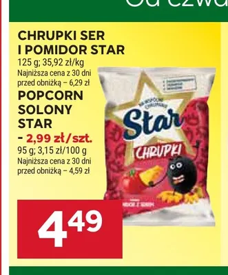 Popcorn solony Star promocja w Stokrotka