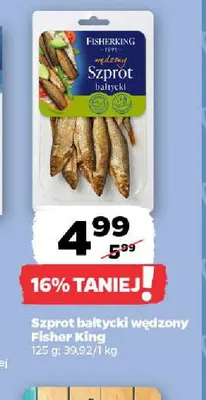 Szprot bałtycki wędzony Fisher King promocja w Netto