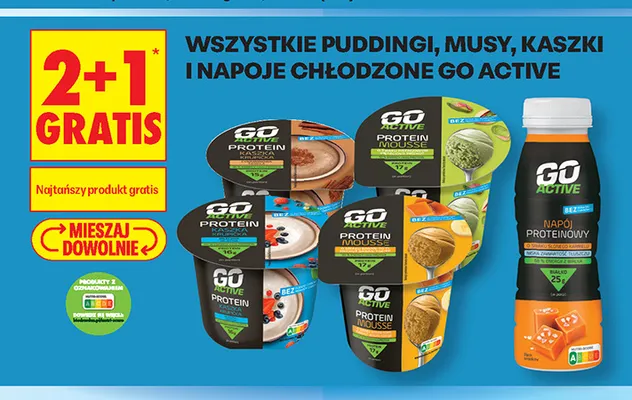 Mus proteinowy Go Active promocja w Biedronka