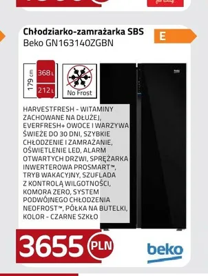 Chłodziarko-zamrażarka SBS Beko GN163140ZGBN promocja w kakto.pl