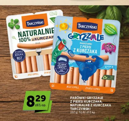 Parówki Gryzzale z piersi kurczaka Tarczyński promocja w ABC