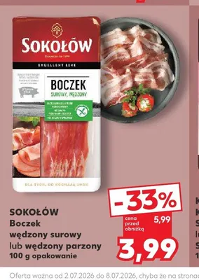 Boczek wędzony parzony Sokołów promocja w Kaufland