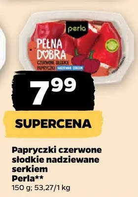 Papryczki czerwone słodkie nadziewane serkiem promocja w Netto