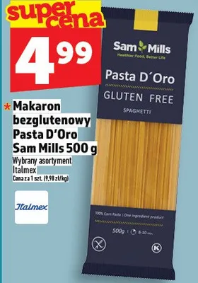 Makaron bezglutenowy Pasta D'Oro Sam Mills 500g promocja w TOPAZ