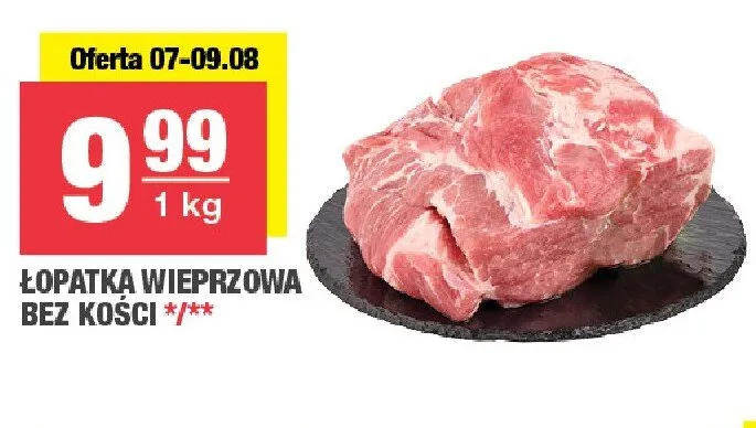 Łopatka wieprzowa bez kości promocja w SPAR