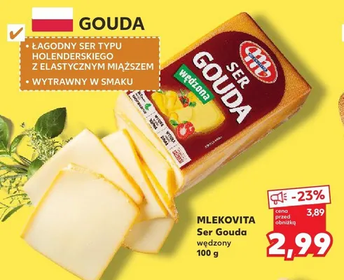 Ser Gouda wędzony promocja w Kaufland