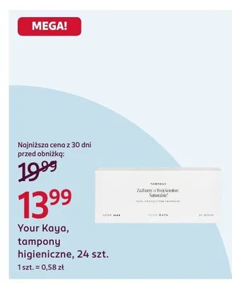 Tampony higieniczne 24 szt. promocja w Rossmann