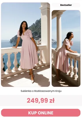 Sukienka o rozkloszowanym kroju Renee promocja w Renee