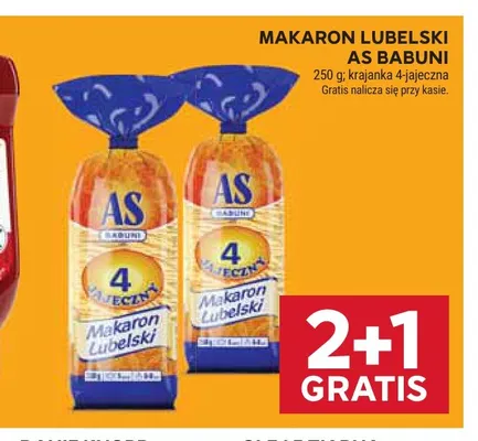 Makaron Lubelski As Babuni krajanka 4-jajeczna promocja w Stokrotka