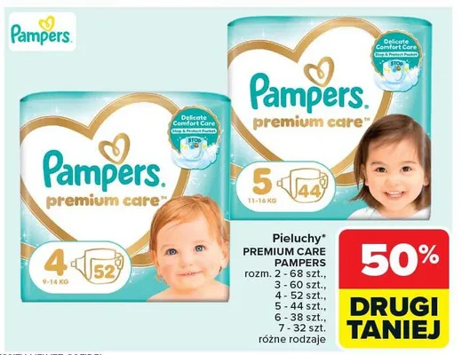 Pieluchy Premium Care rozm. 2 Pampers promocja w Carrefour Market