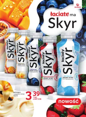 Jogurt pitny Skyr mango-marakuja Łaciate promocja w Selgros