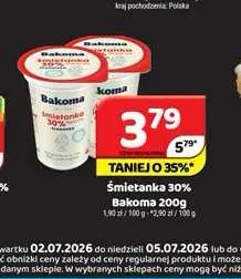 Śmietanka 30% Bakoma promocja w Delfin