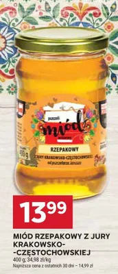 Miód rzepakowy z Jury Krakowsko-Częstochowskiej promocja w Stokrotka