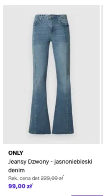 Jeansy Dzwony ONLY - jasnoniebieski denim promocja w Lounge by Zalando