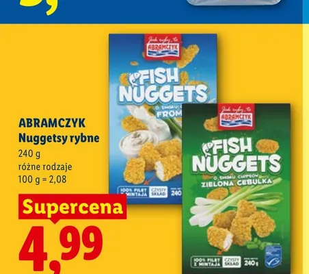 Nuggetsy rybne zielona cebulka Abramczyk promocja w Lidl