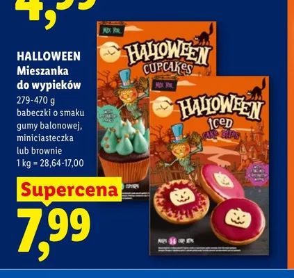 Mieszanka do wypieków miniciasteczka Halloween promocja w Lidl