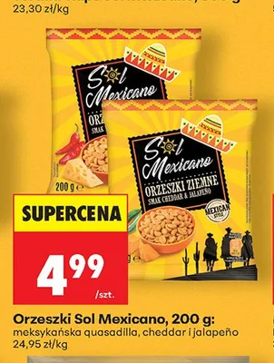 Orzeszki ziemne o smaku meksykańskiej quesadilli Sol Mexicano promocja w Biedronka