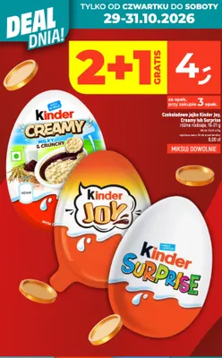 Czekoladowe jajko Kinder Creamy promocja w Dealz