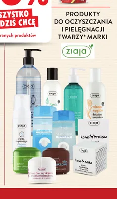 Wybrane produkty do oczyszczania i pielęgnacji twarzy Ziaja promocja w Intermarche