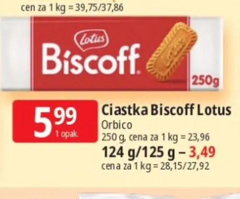 Ciastka Biscoff Lotus 124 g/125 g promocja w Leclerc