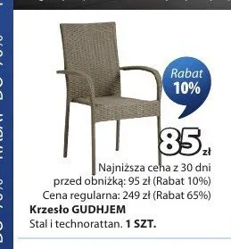 Krzesło ogrodowe Gudhjem promocja w Jysk