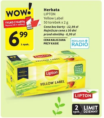 Herbata Yellow Label promocja w Intermarche