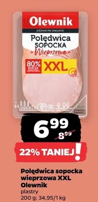 Polędwica sopocka wieprzowa XXL plastry promocja w Netto