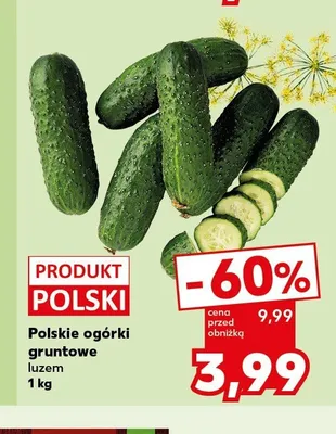 Ogórki gruntowe polskie promocja w Kaufland