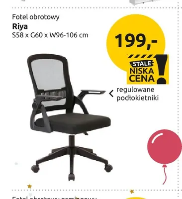 Fotel obrotowy Riya promocja w Black Red White