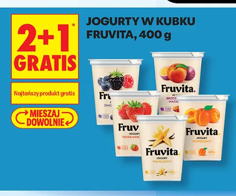 Jogurt Fruvita owoce leśne promocja w Biedronka