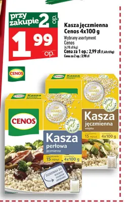 Kasza jęczmienna Cenos 4-pak 100 g promocja w TOPAZ