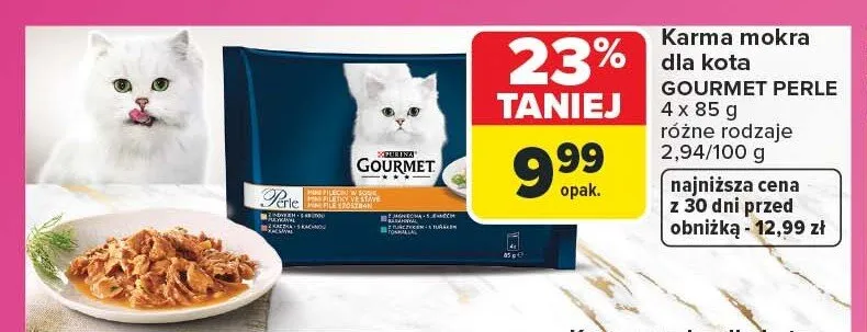 Karma mokra dla kota Gourmet Perle promocja w Carrefour