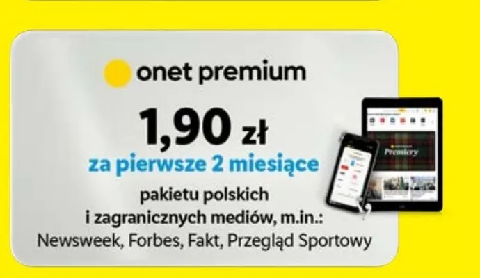 Subskrypcja Onet Premium promocja w Lidl