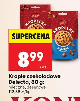 Krople czekoladowe mleczne promocja w Biedronka