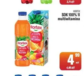 Sok multiwitamina Hortex 100% promocja w Tomi Markt