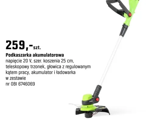 Podkaszarka akumulatorowa promocja w OBI