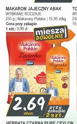 Makaron jajeczny Abak promocja w Słoneczko