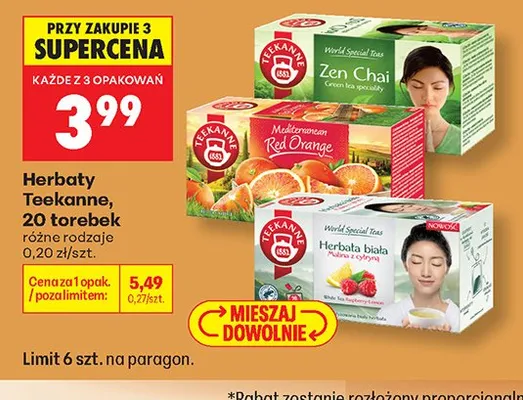 Herbata zielona Teekanne Zen Chai 20-pak promocja w Biedronka