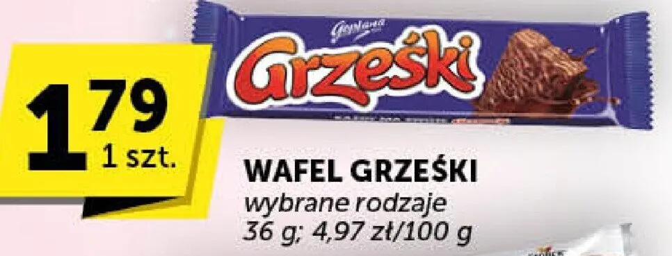 Wafel GRZEŠKI wybrane rodzaje promocja w Euro Sklep