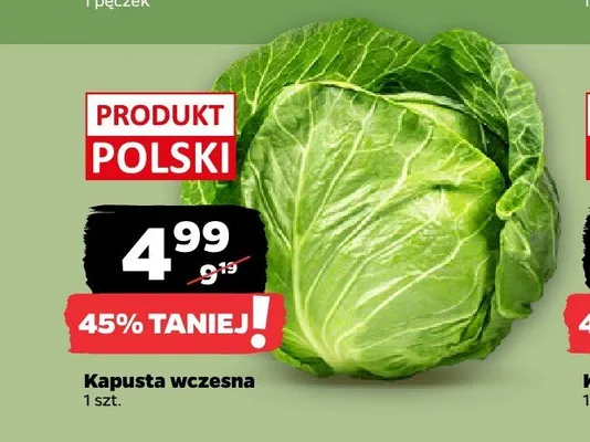 Kapusta wczesna polska promocja w Netto